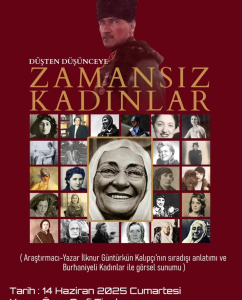 Burhaniye’de, Araştırmacı-Yazar İlknur Güntürkün Kalıpçı’nın sıradışı anlatımıyla Burhaniye Belediyesi tarafından ücretsiz olarak, Burhaniyeli kadınların ilham veren görselleri eşliğinde unutulmaz bir gece yaşanacak.
