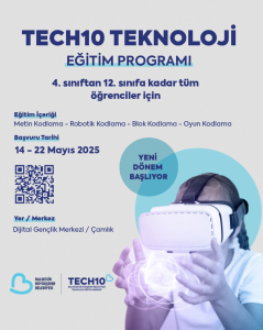 Balıkesir Büyükşehir Belediyesi, yazılım ve kodlama meraklısı gençler için TECH10 Teknoloji Eğitim Programı’nı başlattı. Başvurular 22 Mayıs’a kadar sürecek.