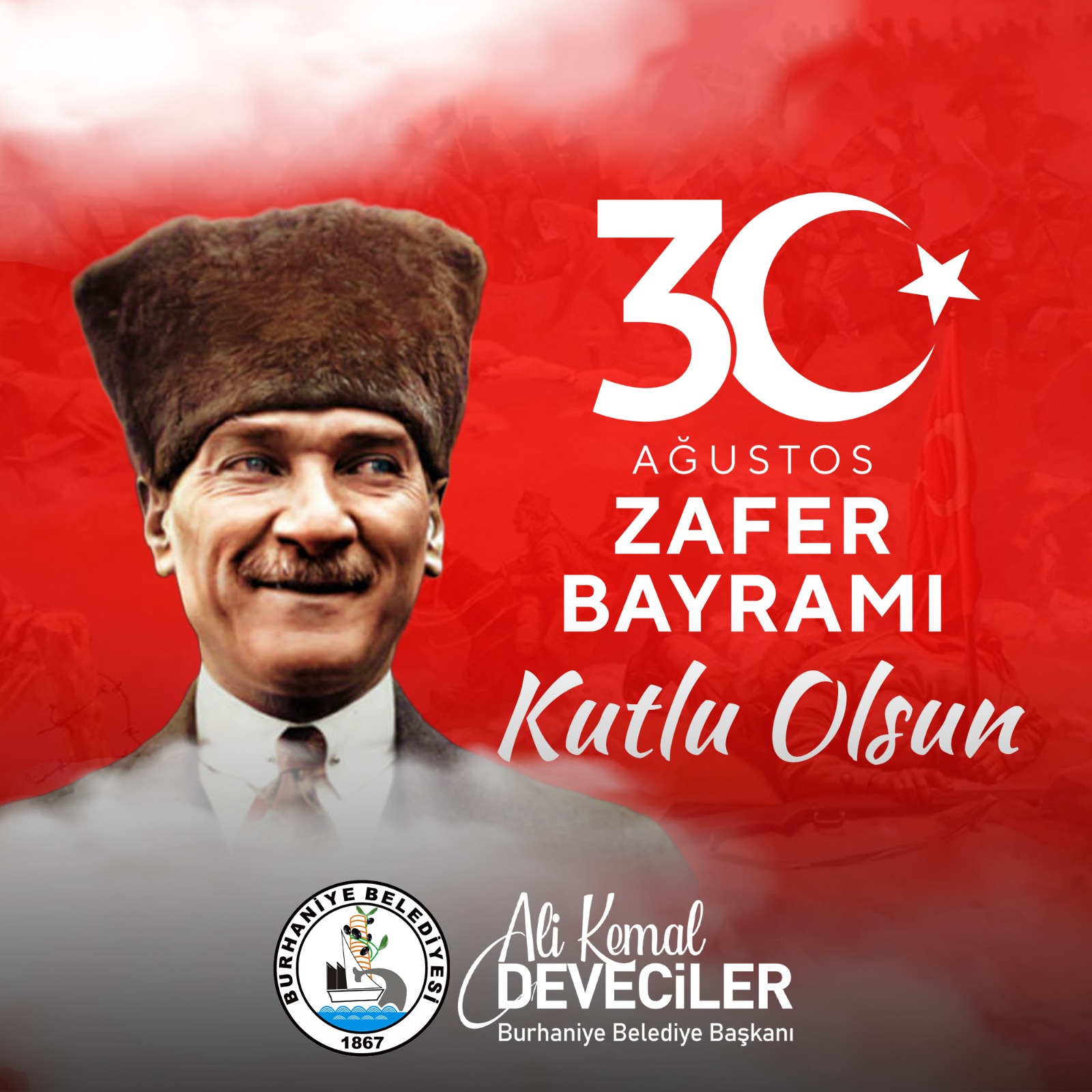 BURHANİYE’DE 30 AĞUSTOS ZAFER BAYRAMI COŞKUYLA KUTLANACAK