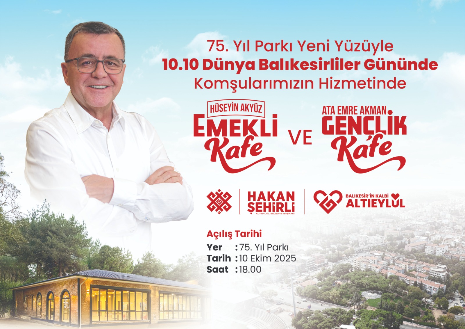 75. Yıl Parkı Yeni Yüzüyle 10.10 Dünya Balıkesirliler Gününde Komşularımızın Hizmetinde