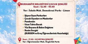 BURHANİYE’DE 23 NİSAN RUHUNA YAKIŞIR KUTLAMA